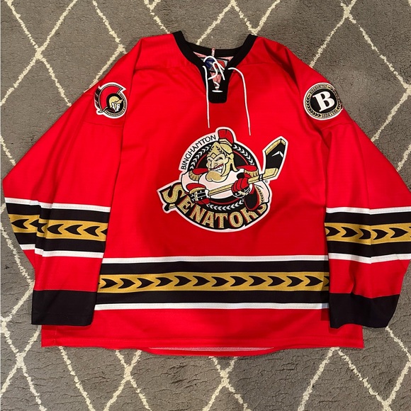 Binghamton Senators SP Hockey Jersey Size XL AHL Red Made in Canada No Name - Picture 1 of 4